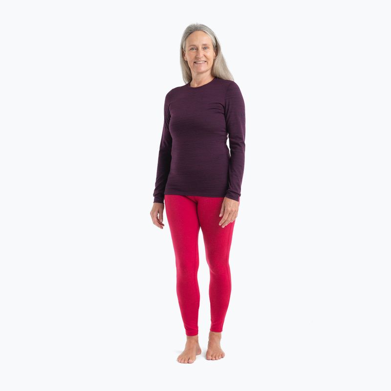 Women's thermal base layer icebreaker 200 Oasis Crewe Ski Tracks nightshad/ midnightnav/aop 4