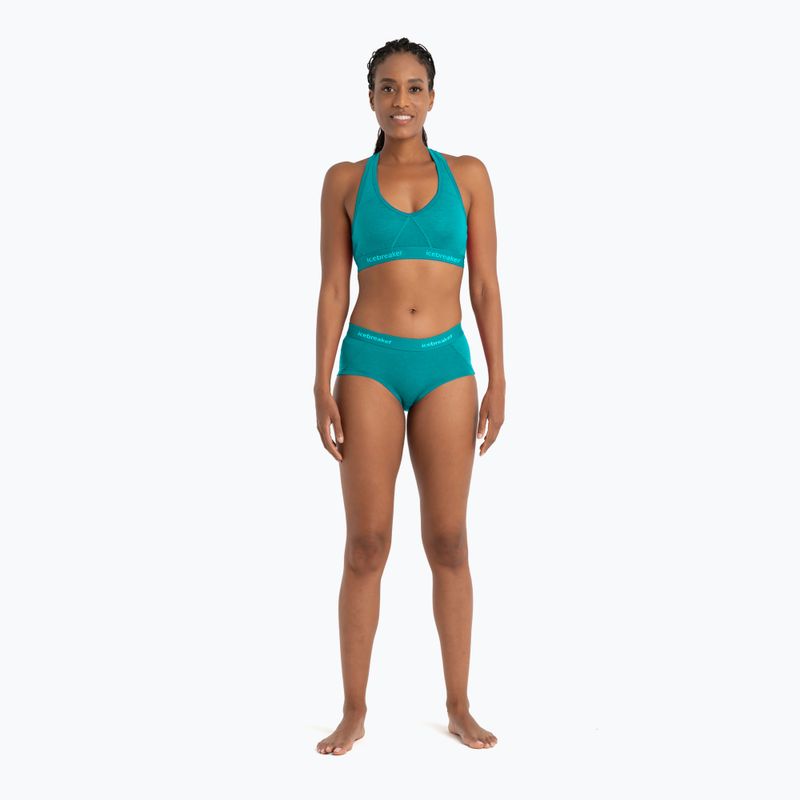 Icebreaker Sprite Racerback flex green thermal bra 3