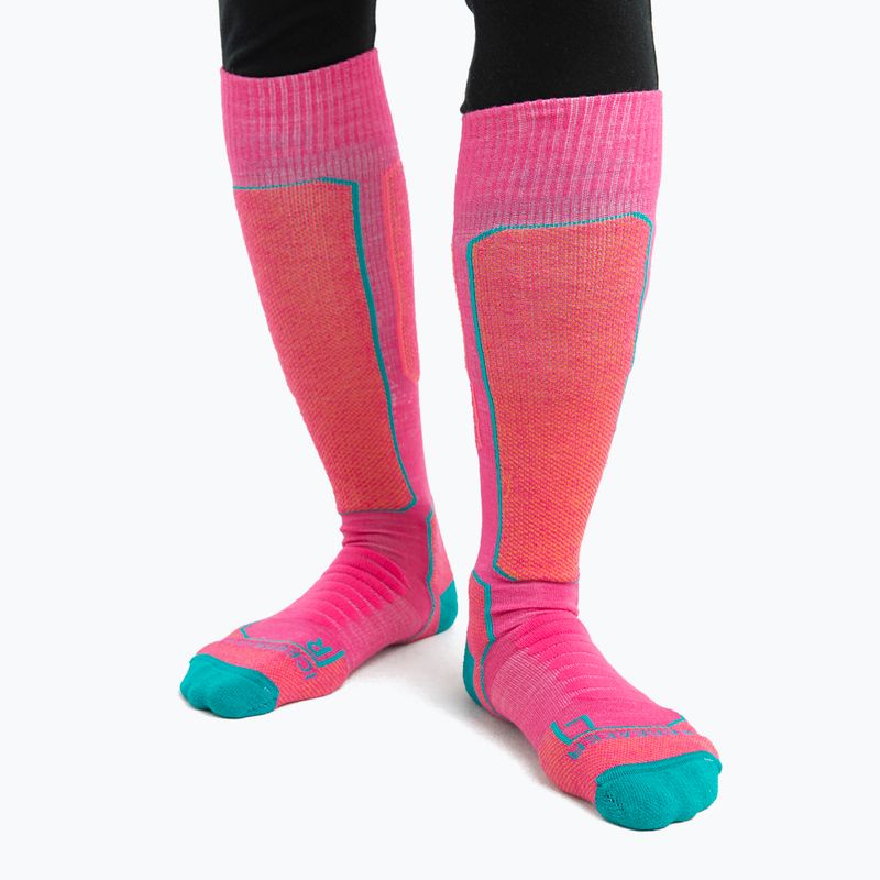 Men's icebreaker Ski+ Medium OTC tempo/flux green/earth ski socks 2