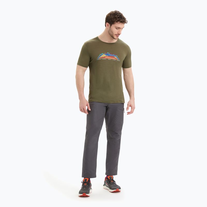 Men's Icebreaker Tech Lite II 7 Mountain Tops trekking shirt green IB0A56VE0691 2