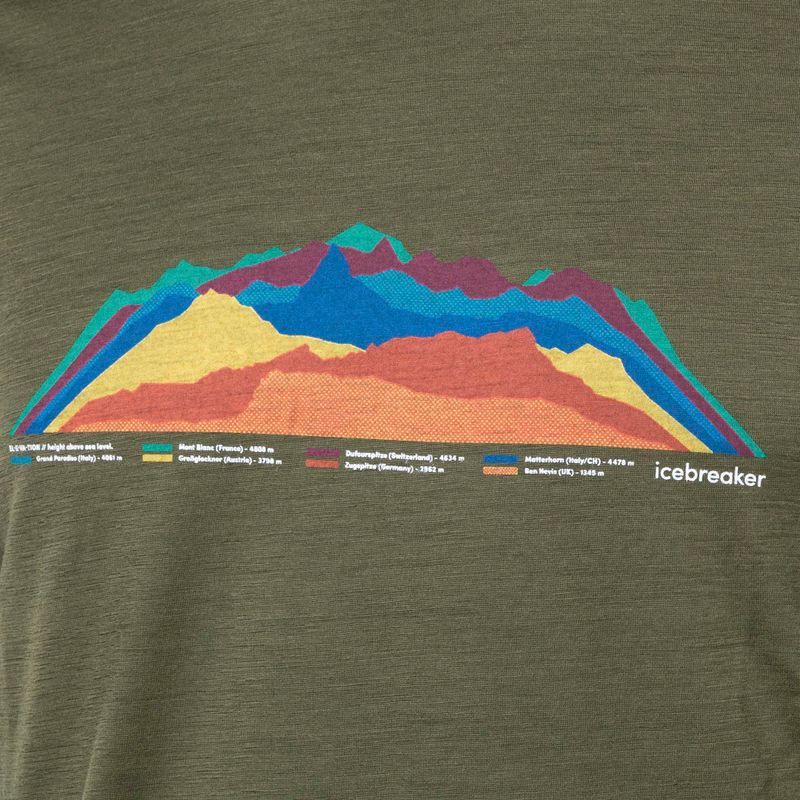 Men's Icebreaker Tech Lite II 7 Mountain Tops trekking shirt green IB0A56VE0691 8