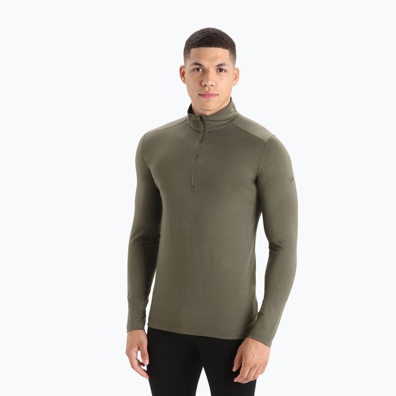 Men's thermal sweatshirt icebreaker Merino 200 Oasis Half Zip loden