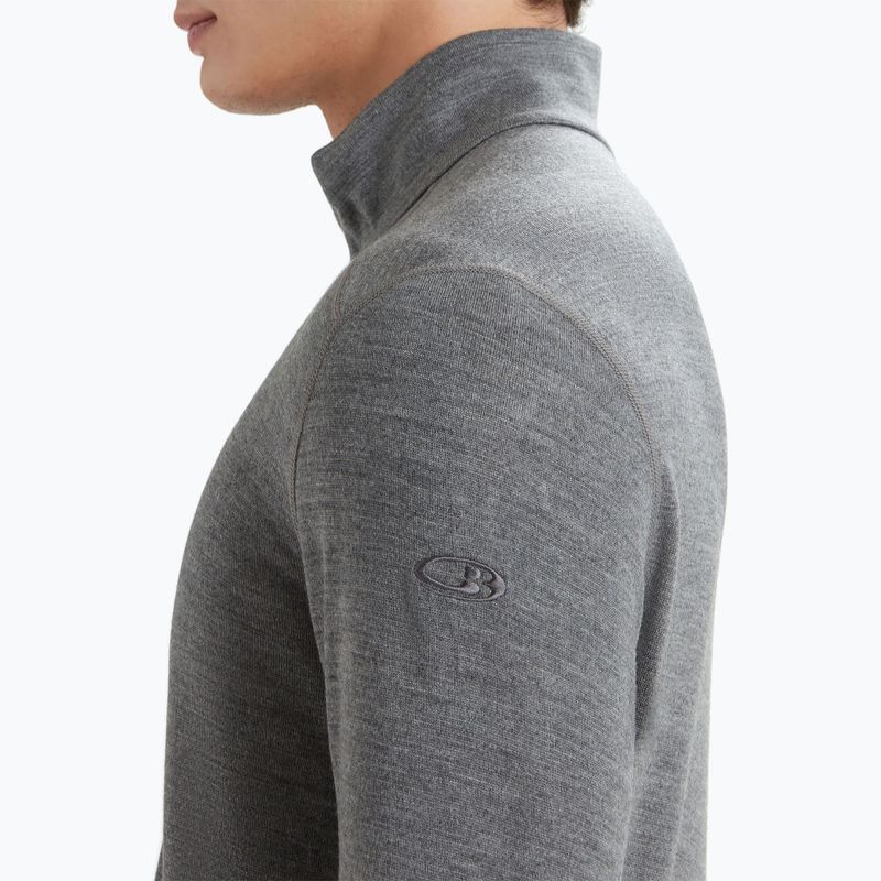 Men's thermal sweatshirt icebreaker 260 Tech LS Half Zip gritstone heather 5