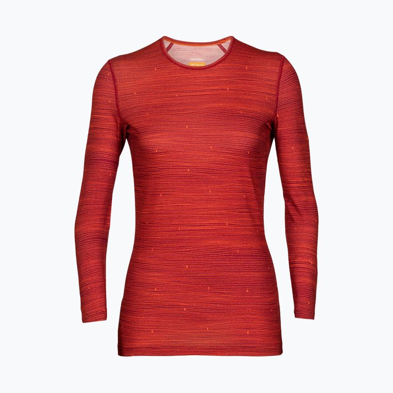 Women's thermal base layer icebreaker 200 Oasis Crewe cherry/flash/aop 5
