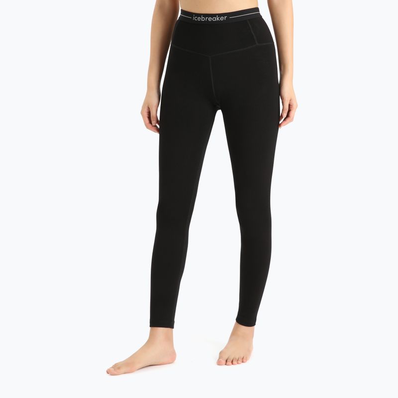 Women's thermal pants icebreaker 260 Tech High Rise 001 black