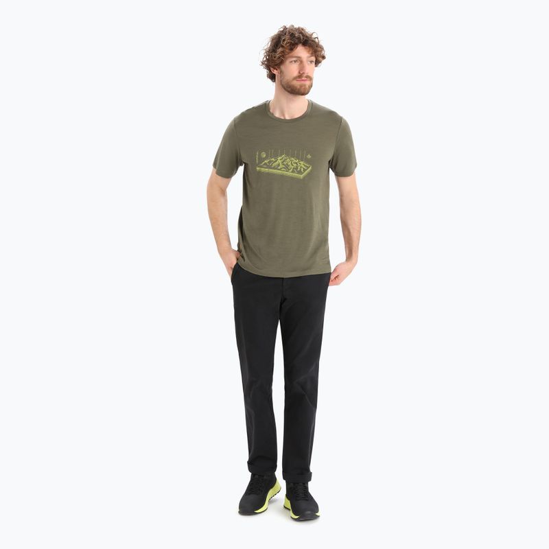 Men's Icebreaker Tech Lite II trekking shirt green IB0A56IK0691 2