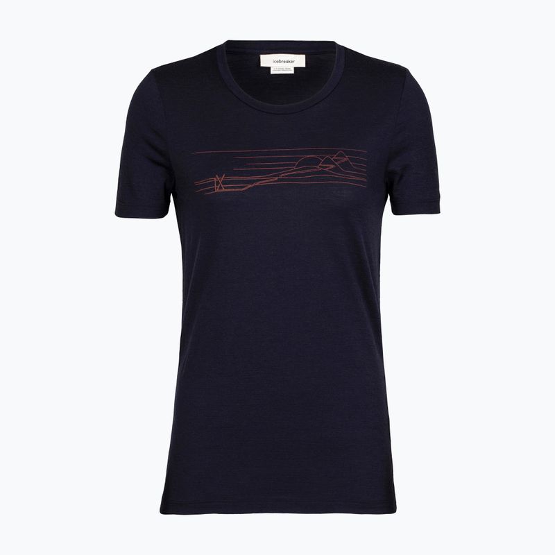 Women's trekking t-shirt icebreaker Tech Lite II navy blue IB0A56IT4011 7