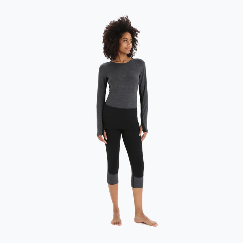 Women's thermal top icebreaker ZoneKnit 260 jet hthr/black/metro hthr/cb 2