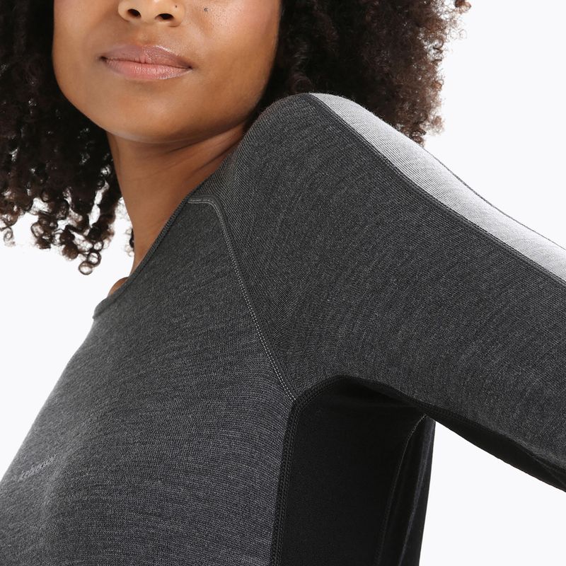 Women's thermal top icebreaker ZoneKnit 260 jet hthr/black/metro hthr/cb 5
