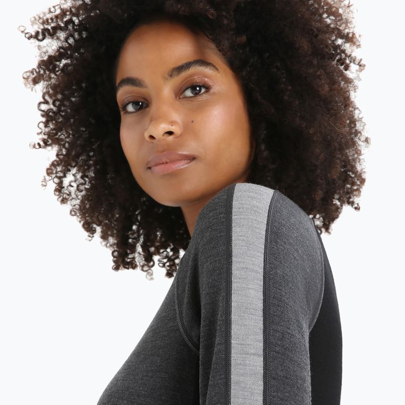Women's thermal top icebreaker ZoneKnit 260 jet hthr/black/metro hthr/cb 6
