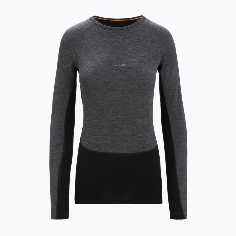 Women's thermal top icebreaker ZoneKnit 260 jet hthr/black/metro hthr/cb 8