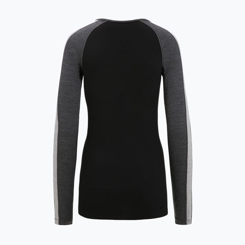 Women's thermal top icebreaker ZoneKnit 260 jet hthr/black/metro hthr/cb 9