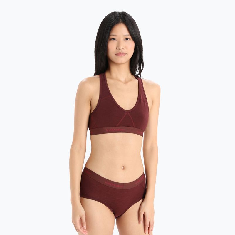 Icebreaker Sprite Racerback thermal bra brown IB1030200641 2
