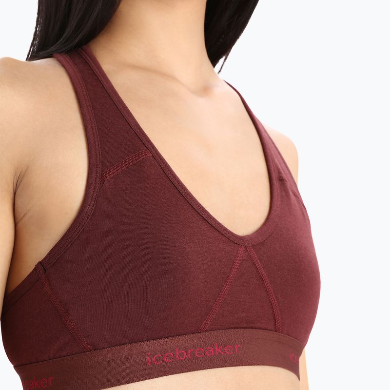Icebreaker Sprite Racerback thermal bra brown IB1030200641 5