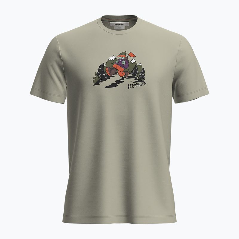 Men's Icebreaker Merino 150 Tech Lite SS Tee Catch Me Outside ashen trekking t-shirt