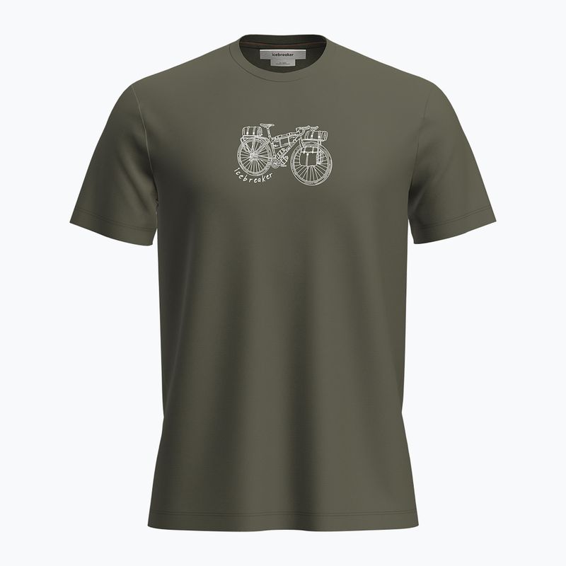 Men's Icebreaker Merino 150 Tech Lite SS Tee Adventure Ride loden trekking t-shirt