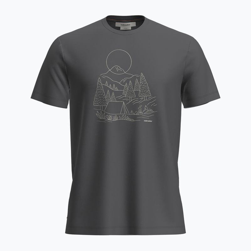 Men's Icebreaker Merino 150 Tech Lite III SS Sunset Camp obsidian trekking t-shirt