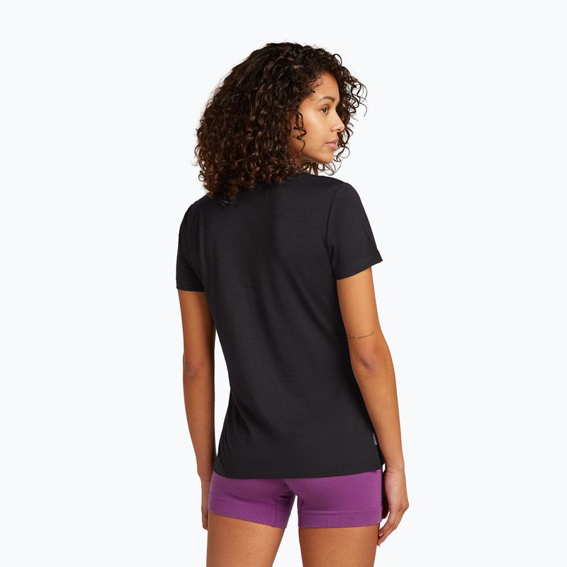 Women's trekking shirt icebreaker Merino 150 Tech Lite SS Tee Sparkling Stars black 3