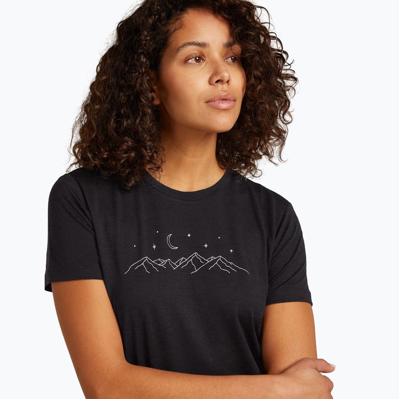 Women's trekking shirt icebreaker Merino 150 Tech Lite SS Tee Sparkling Stars black 4
