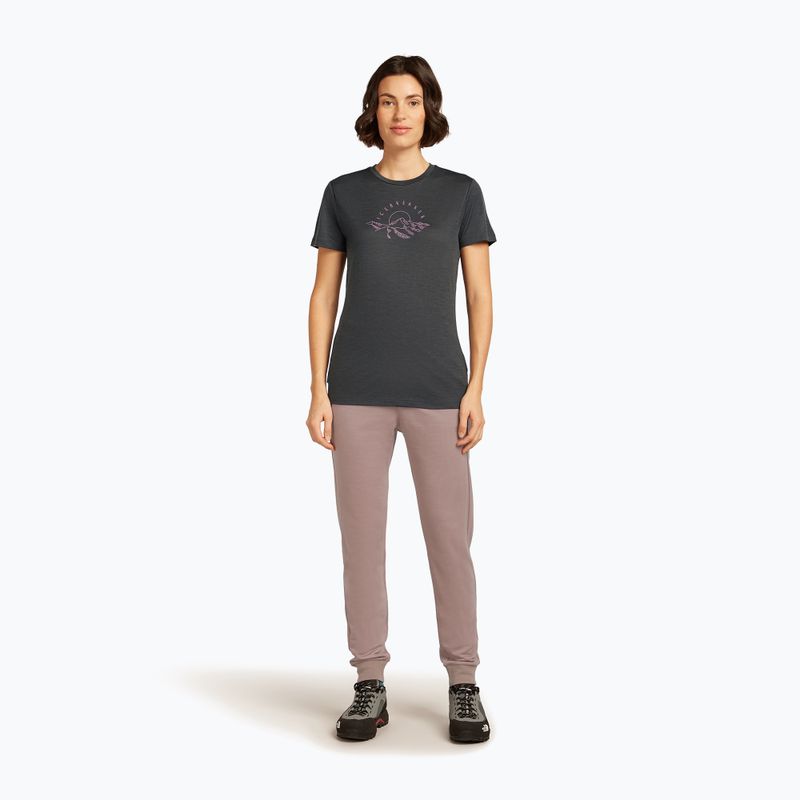 Women's T-shirt icebreaker Merino 150 Tech Lite Sunrise Summit obsidian 2