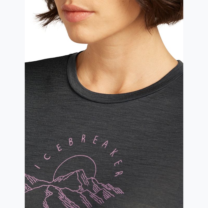 Women's T-shirt icebreaker Merino 150 Tech Lite Sunrise Summit obsidian 6