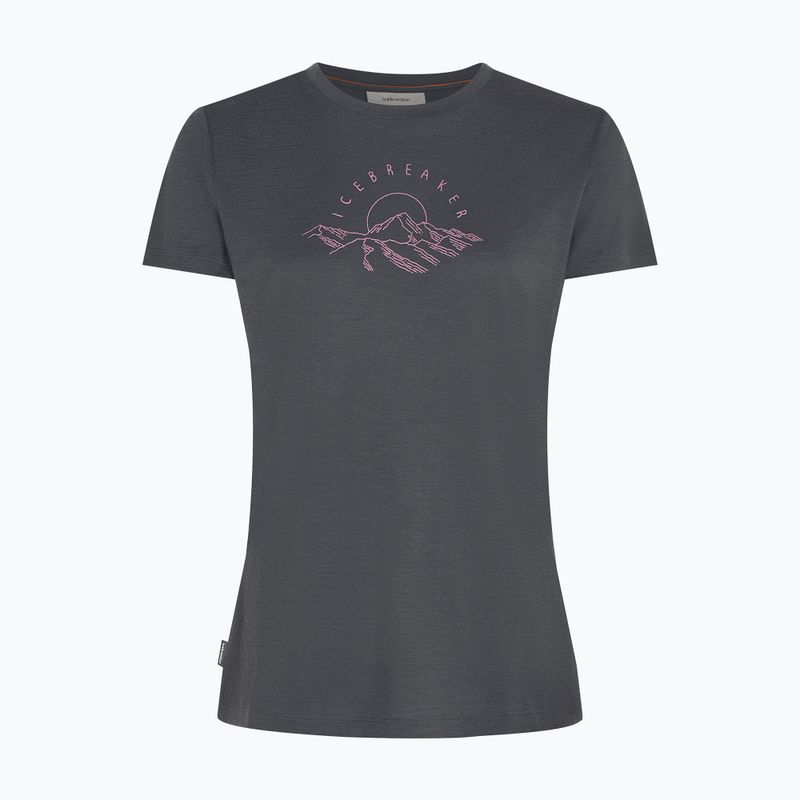 Women's T-shirt icebreaker Merinor 150 Tech Lite Sunrise Summit obsidian 7