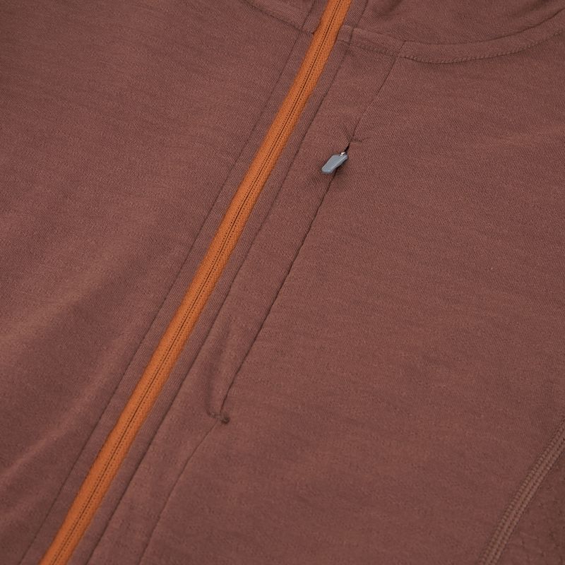 Icebreaker women's trekking sweatshirt Merino 200 Realfleece Descender Zip Hoodie dusty clay 3