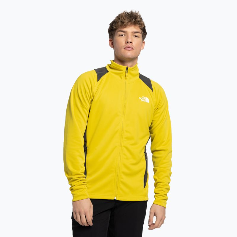 Men's trekking sweatshirt The North Face AO Midlayer FZ yellow NF0A5IMFW8B1