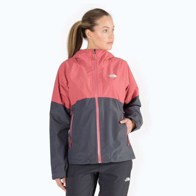 Women's rain jacket The North Face Diablo Dynamic JKT grey-pink NF0A555W59L1