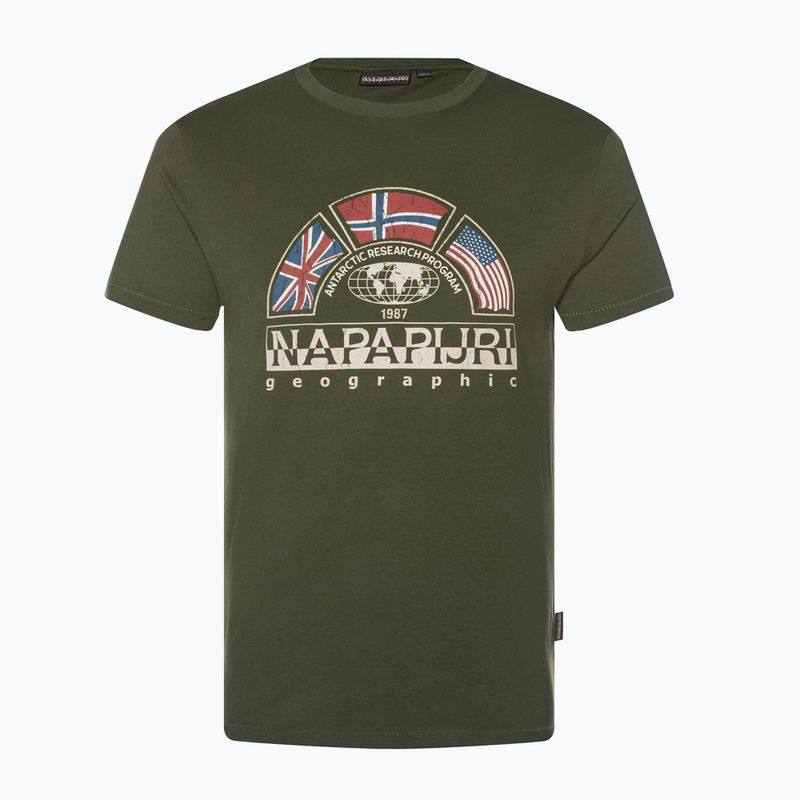 Men's Napapijri NP0A4G34 verde T-shirt 5