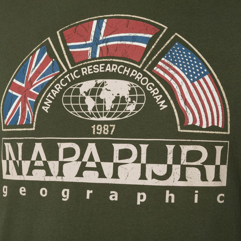 Men's Napapijri NP0A4G34 verde T-shirt 7