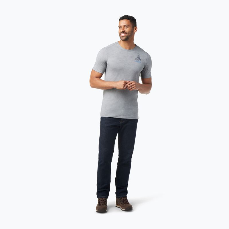 Men's Smartwool Wilderness Summit Graphic Tee trekking shirt light grey SW016673545 2