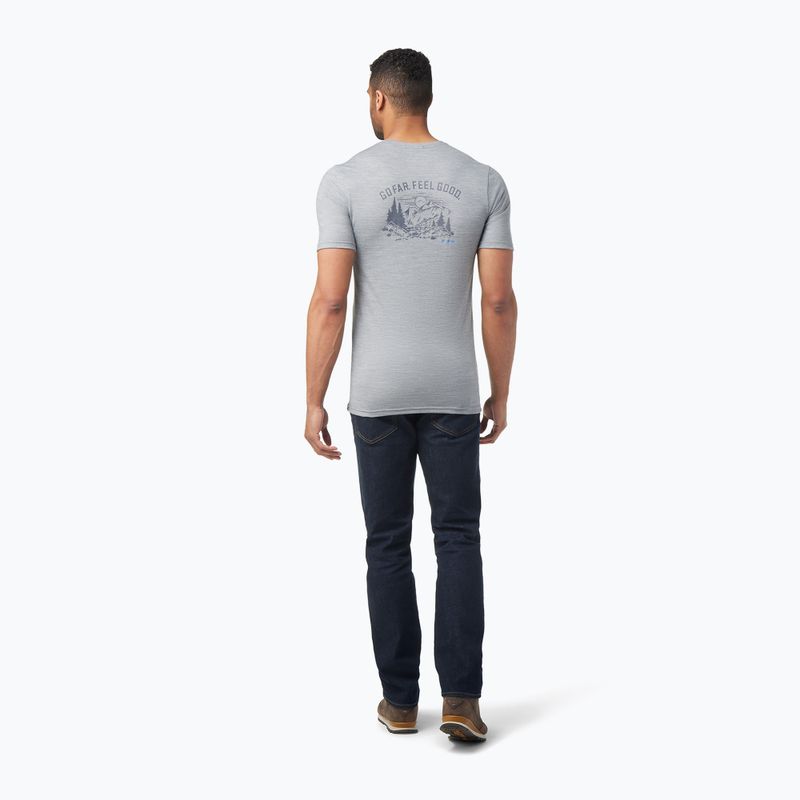 Men's Smartwool Wilderness Summit Graphic Tee trekking shirt light grey SW016673545 3