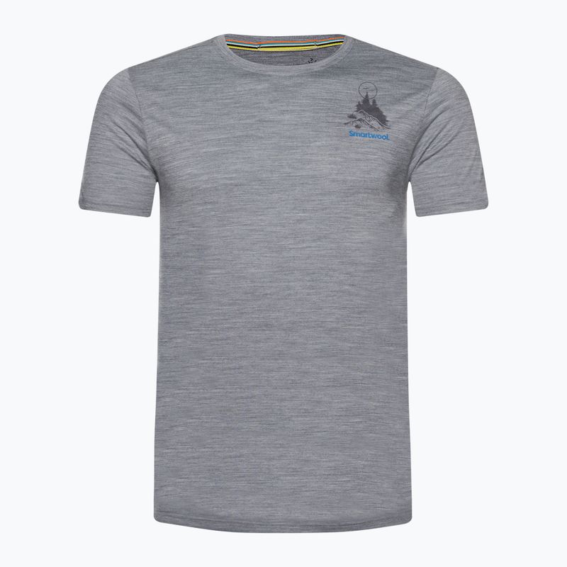 Men's Smartwool Wilderness Summit Graphic Tee trekking shirt light grey SW016673545 4