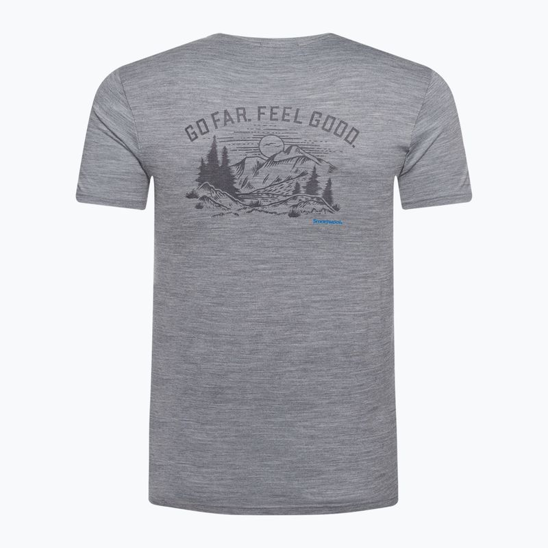 Men's Smartwool Wilderness Summit Graphic Tee trekking shirt light grey SW016673545 5