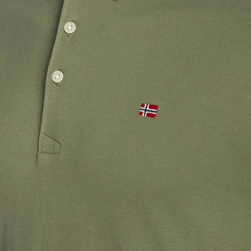 Men's Napapijri Ealis green lichen polo shirt 7