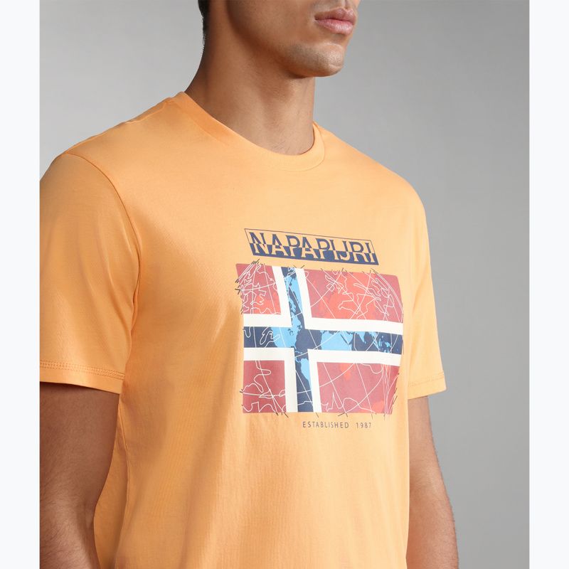 Men's Napapijri NP0A4H22 naranja T-shirt 4