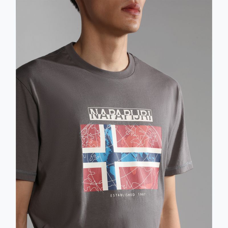 Men's Napapijri NP0A4H22 gris T-shirt 3