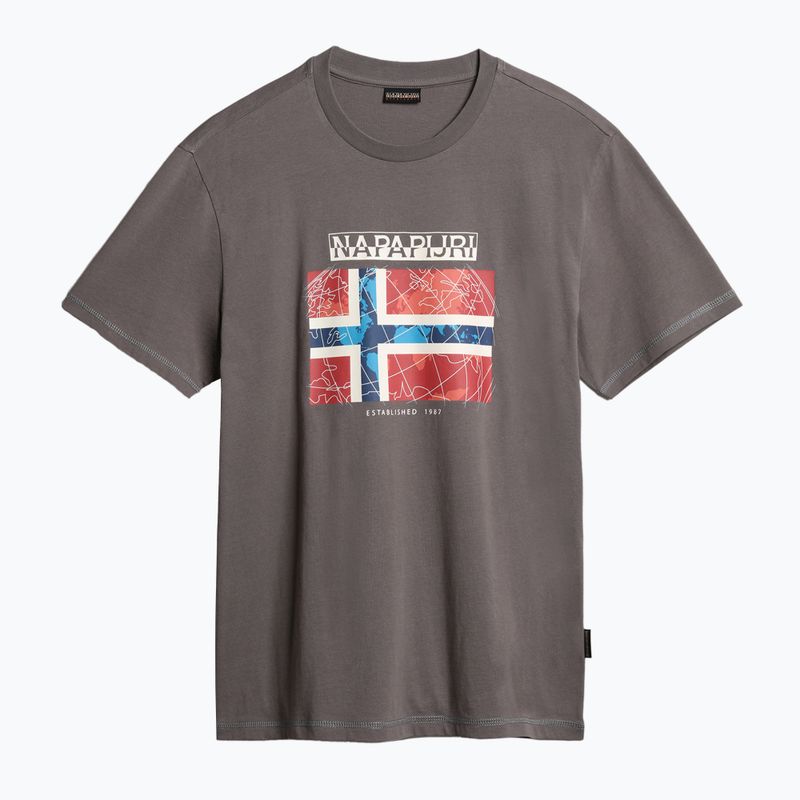 Men's Napapijri NP0A4H22 gris T-shirt 4