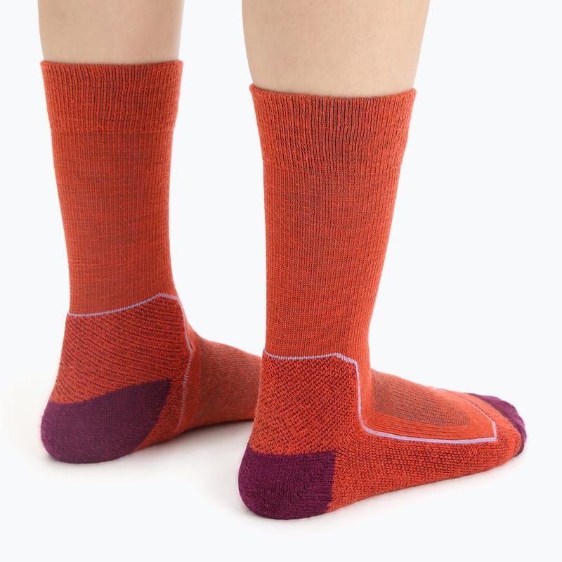 Icebreaker women's hiking socks Hike+ Light Crew red 105099 4