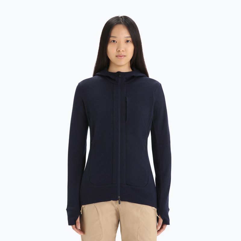 Icebreaker women's trekking jacket Quantum III LS Zip Hood navy blue 0A59JW
