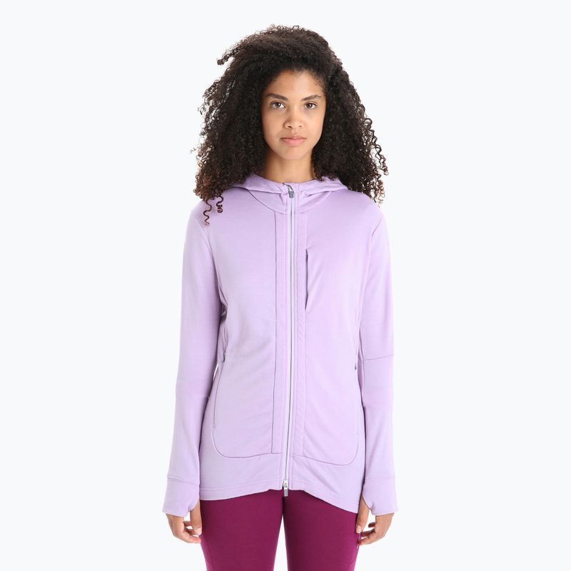 Icebreaker women's trekking jacket Quantum III LS Zip Hood purple 0A59JW