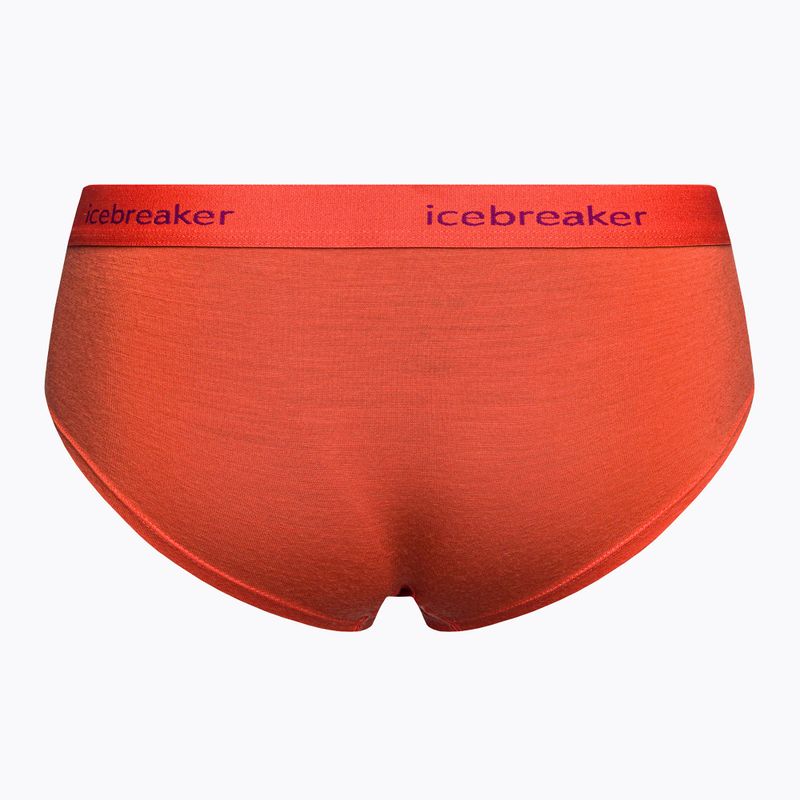 Icebreaker women's thermal boxer shorts Sprite Hot red 103023 2