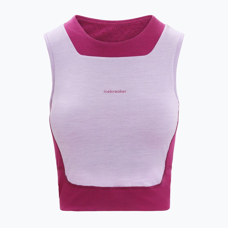 Women's thermal activewear icebreaker Zoneknit Cropped Bra-Tank purple gaze 6