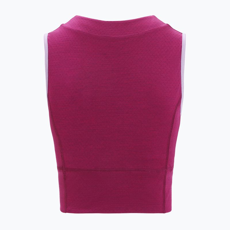 Women's thermal activewear icebreaker Zoneknit Cropped Bra-Tank purple gaze 7