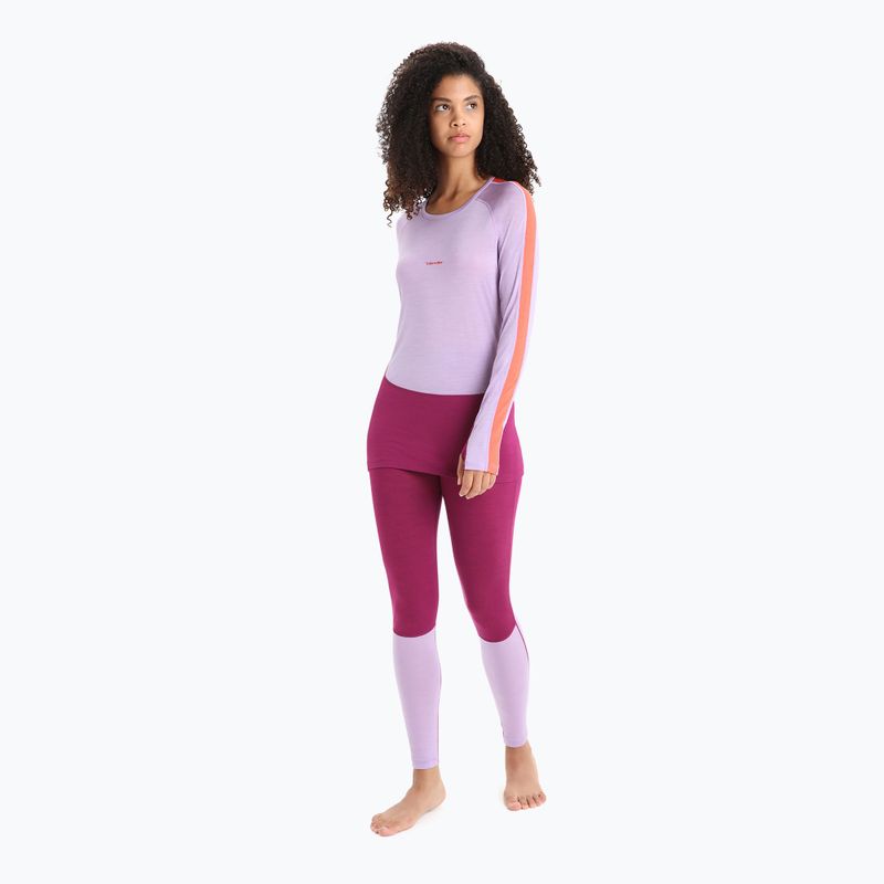 Women's thermal base layer top icebreaker 125 Zoneknit Crewe purple gaze 2