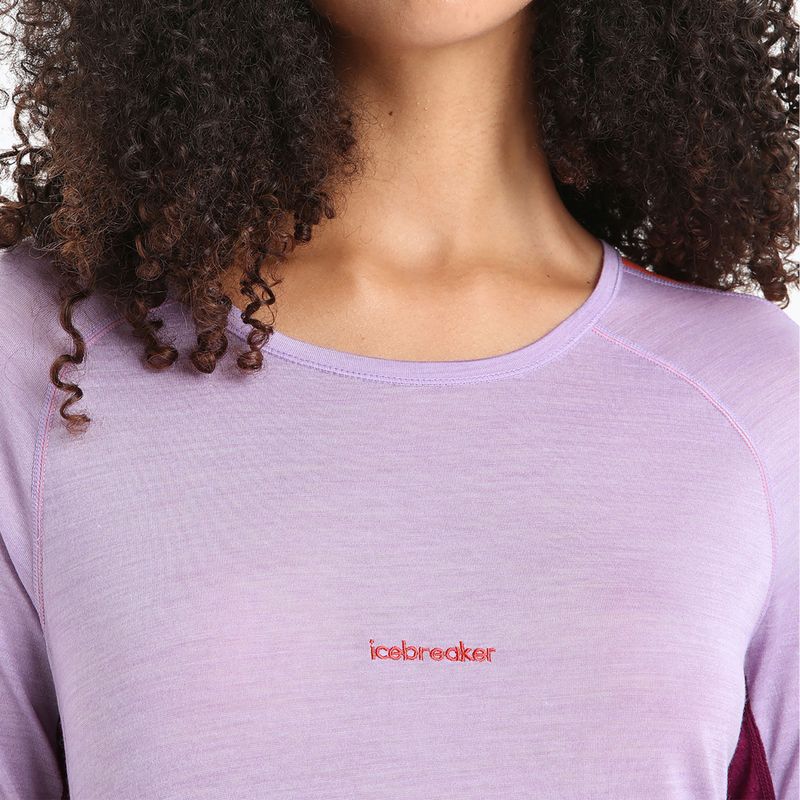 Women's thermal base layer top icebreaker 125 Zoneknit Crewe purple gaze 4