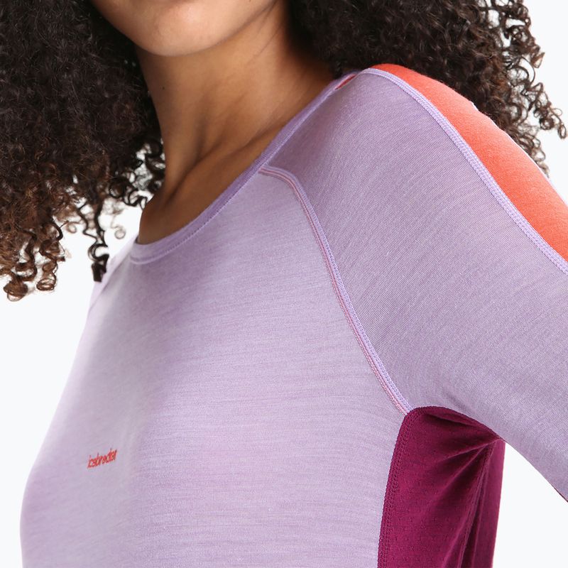Women's thermal base layer top icebreaker 125 Zoneknit Crewe purple gaze 5