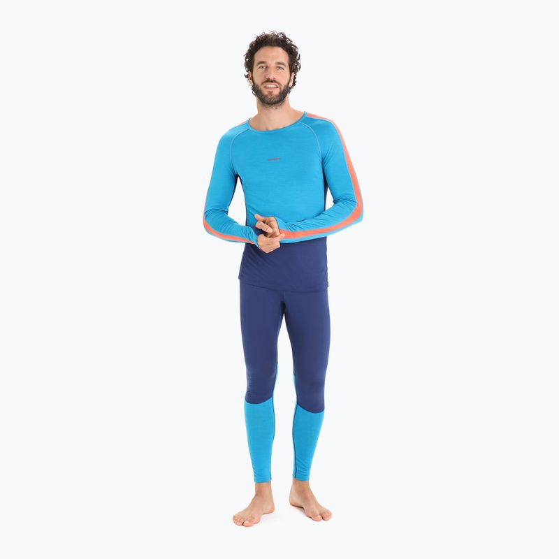 Men's thermal top icebreaker 125 Zoneknit Crewe geo blue 2