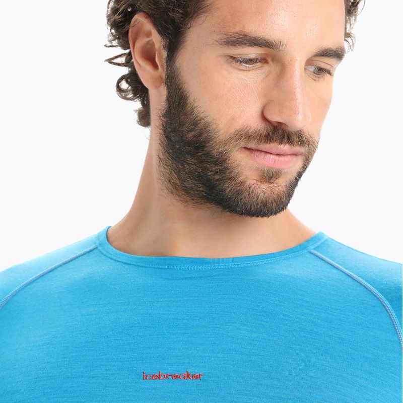Men's thermal top icebreaker 125 Zoneknit Crewe geo blue 4